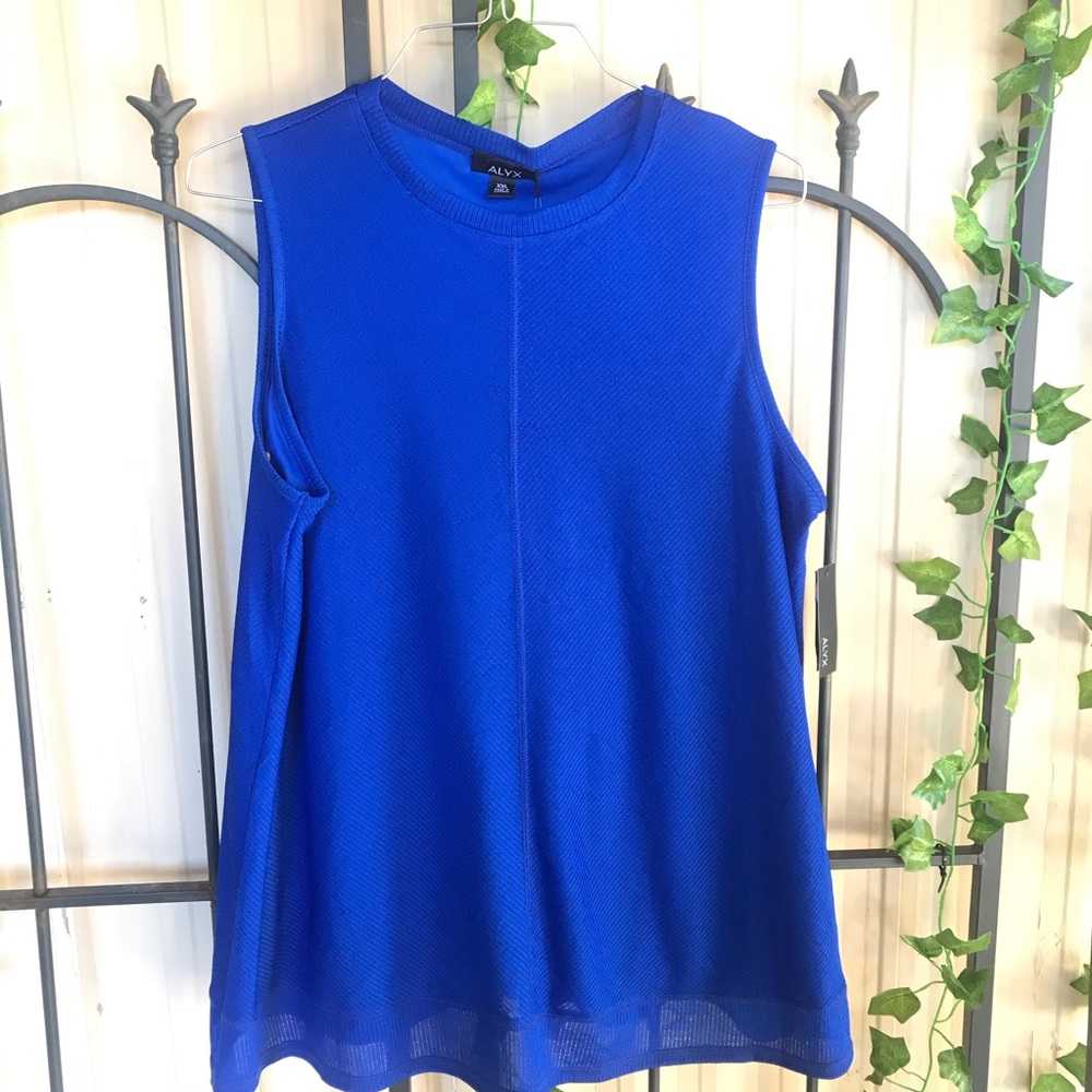 Alyx Top XXL Blue Sleeveless Layering Shell Blouse